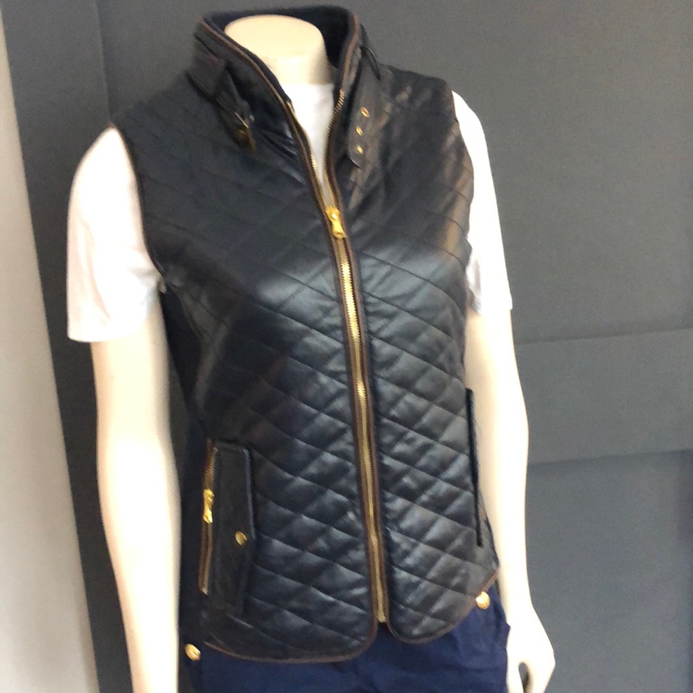 Faux Leather quilted Vest